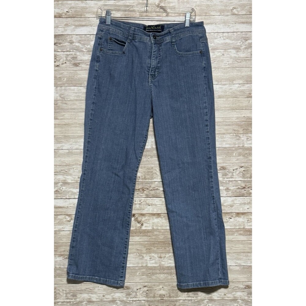 Gloria Vanderbilt The Perfect Fit Jeans Size 16 Petite Flared Med Wash